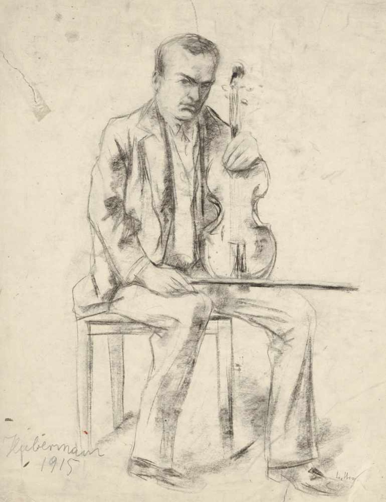 Ury, Lesser: Der Violinist Bronisław Huberman mit seinem InstrumentDer Violinist Bron
