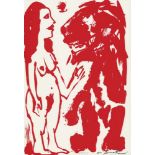 Penck, A. R.: Frau mit Löwe; Mann mit Löwe