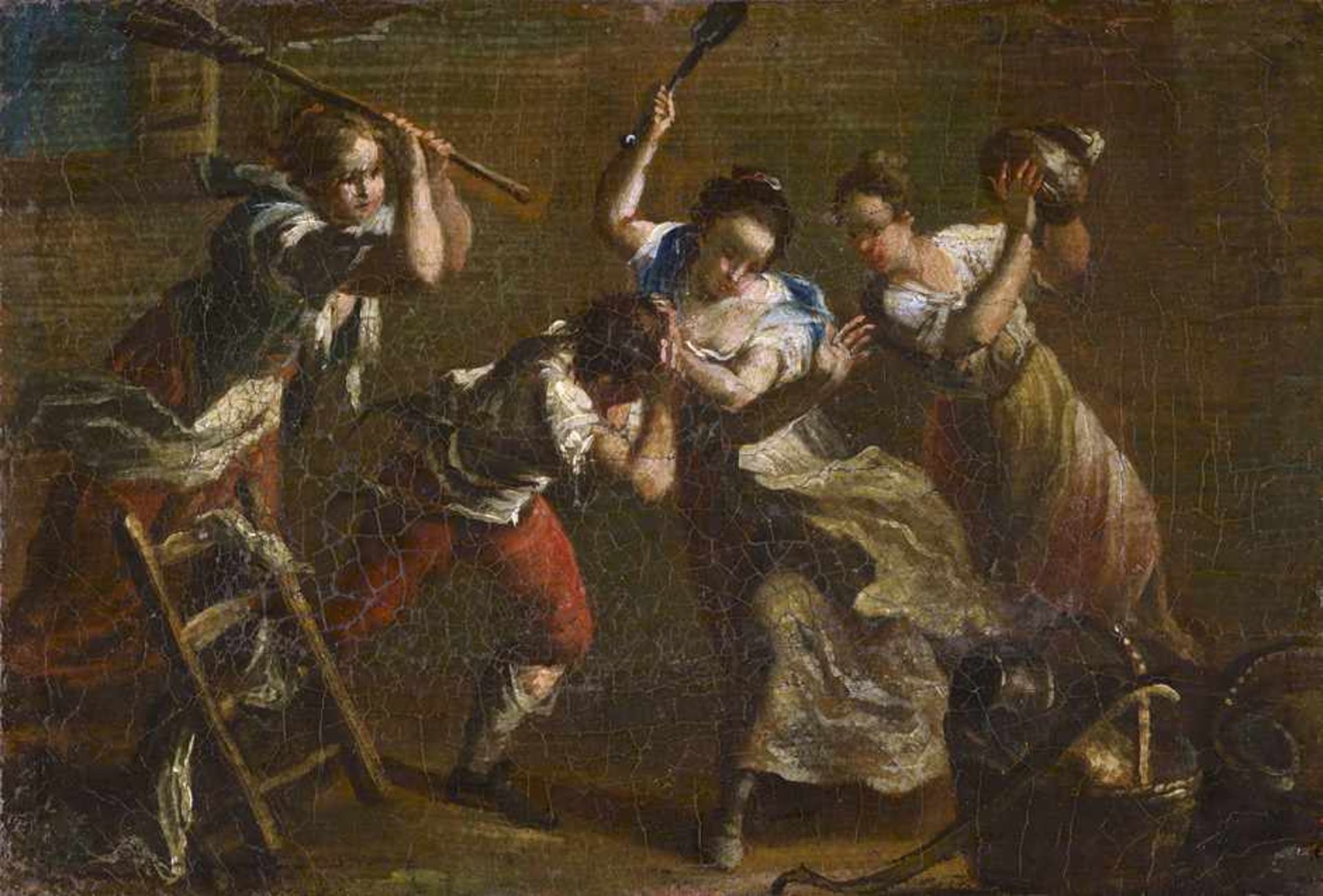 Maggiotto, Francesco - nach: Drei Mädchen verprügeln einen jungen Mannnach. Drei Mädchen