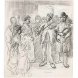 Steinlen, Théophile Alexandre: Les chanteurs des rues[^] Die Straßenmusikanten - Les chanteurs des