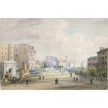 Gobaut, Gaspard: Paris: La Place du Château d'EauParis: La Place du Château d'Eau.Aquarell auf