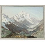 Linck, Jean Antoine: Vue du Mont-Blanc, prise du Sommet du Col de BalmeVue du Mont-Blanc, prise du