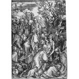 Dürer, Albrecht: Die Grablegung ChristiDie Grablegung Christi. Holzschnitt. 38,6 x 27,3 cm. B. 12,