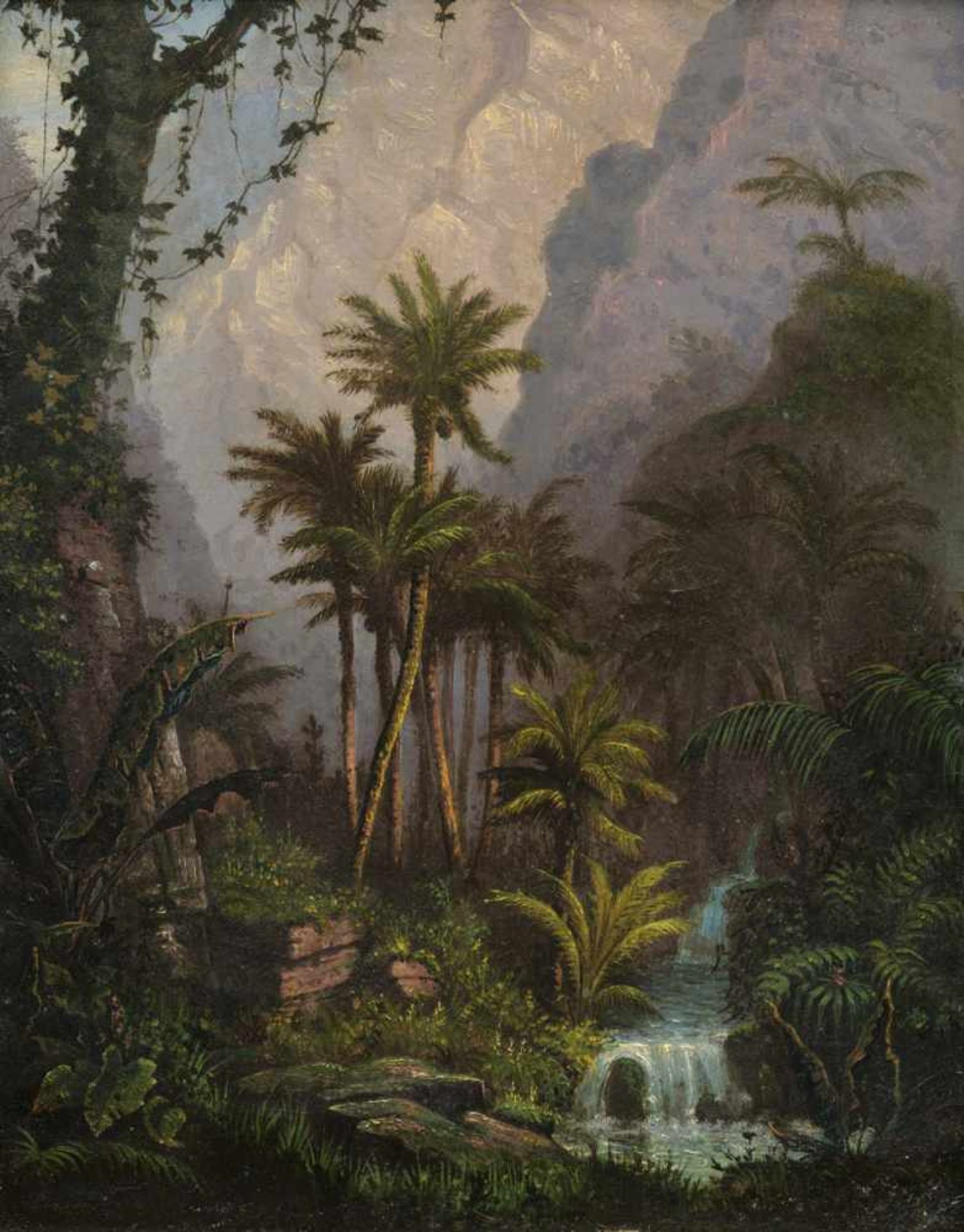 Deutsch: um 1840. Südamerika: Dschungellichtung in Venezuelaum 1840. Südamerika: Dschungellichtung