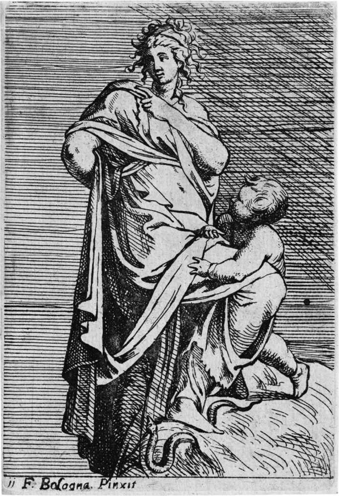 Bonnejonne, Eloi: Allegorische Frauengestalt mit einem nackten Knaben (Ceres?)Allegorische