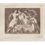 Schadow, Johann Gottfried: BesuchskarteBesuchskarte. Radierung in Rotbraun gedruckt. 8 x 9,7 cm. (