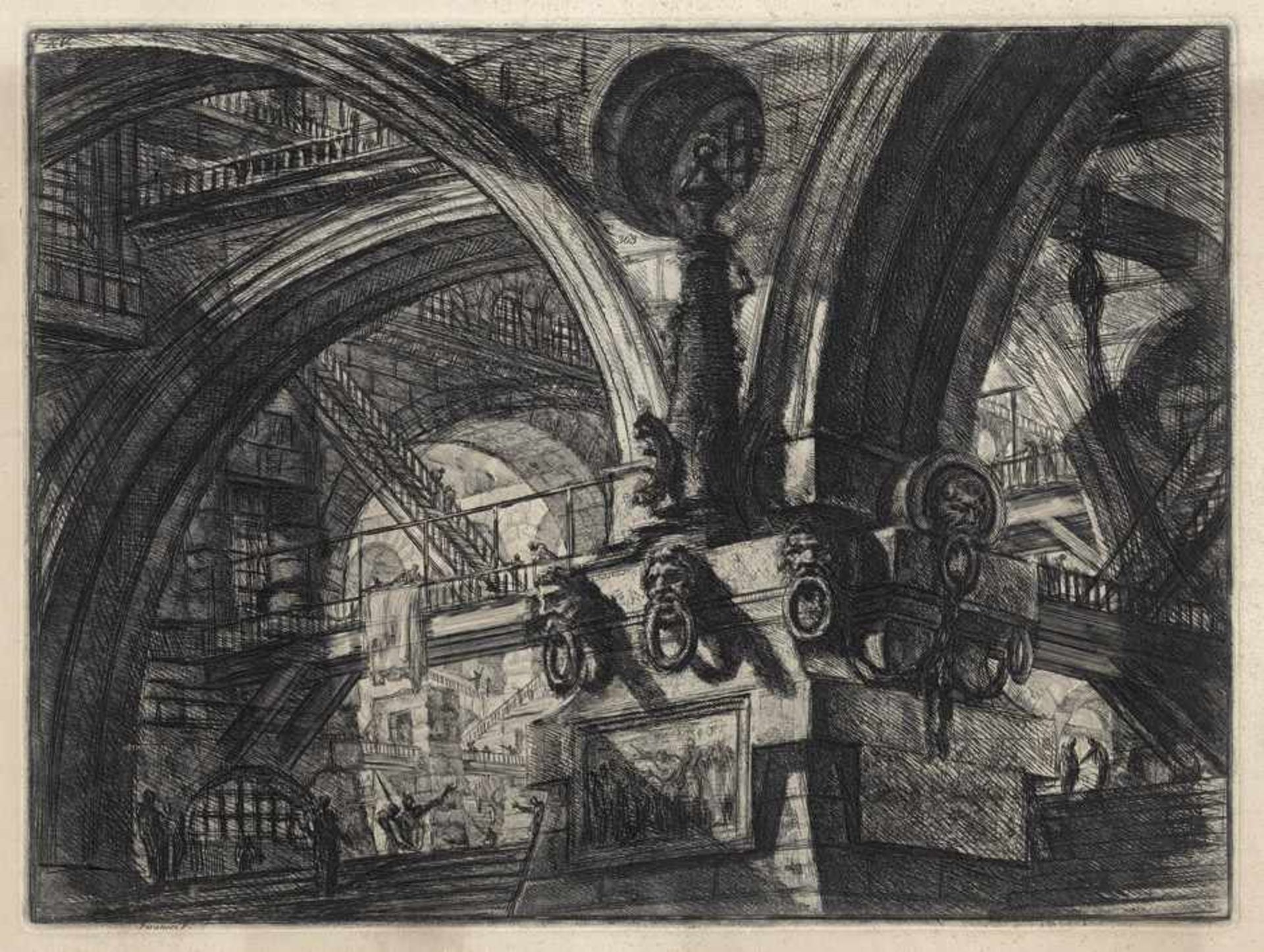 Piranesi, Giovanni Battista: Der Pfeiler mit der LampeDer Pfeiler mit der Lampe. Radierung auf