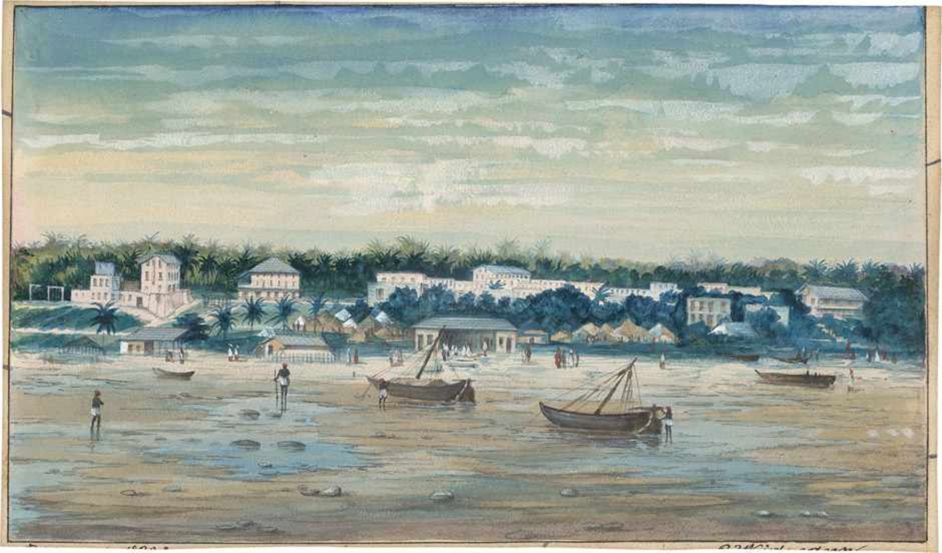 Weidmann, Conrad: "Zanzibar": Der Hafen von Sansibar-City; "Bagamojo": Der Strand von Bagamoyo in - Bild 2 aus 2