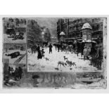 Buhot, Félix: L´hiver de 1879 à ParisL´Hiver de 1879 à Paris. Radierung und Aquatinta. 23,6 x 34,7