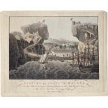 Wien: um 1830. Ansicht der Insel St. HelenaAnsicht der Insel St. Helena von der Seite des einzigen