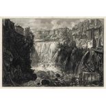 Piranesi, Giovanni Battista: Veduta della Cascata di TivoliVeduta della Cascata di Tivoli.