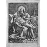 Goltzius, Hendrick: PietàPietà. Kupferstich. 18,5 x 12,9 cm. (15)96. B. 41, Hollstein 50 II,