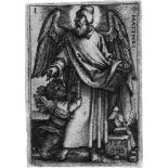 Beham, Hans Sebald: Die vier EvangelistenDie vier Evangelisten. 4 Kupferstiche. Je ca. 4,3 x 2,9 cm.