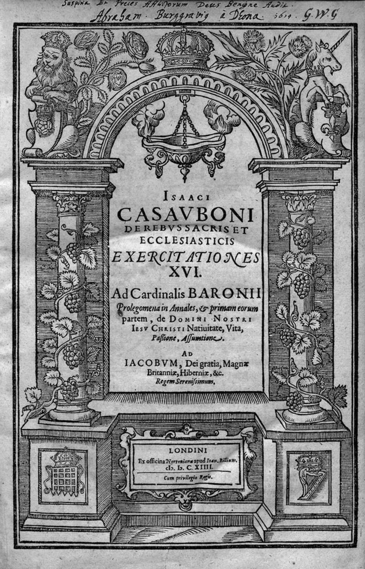 Casaubon, Isaac: De rebus sacris et ecclesiastis exercitationes