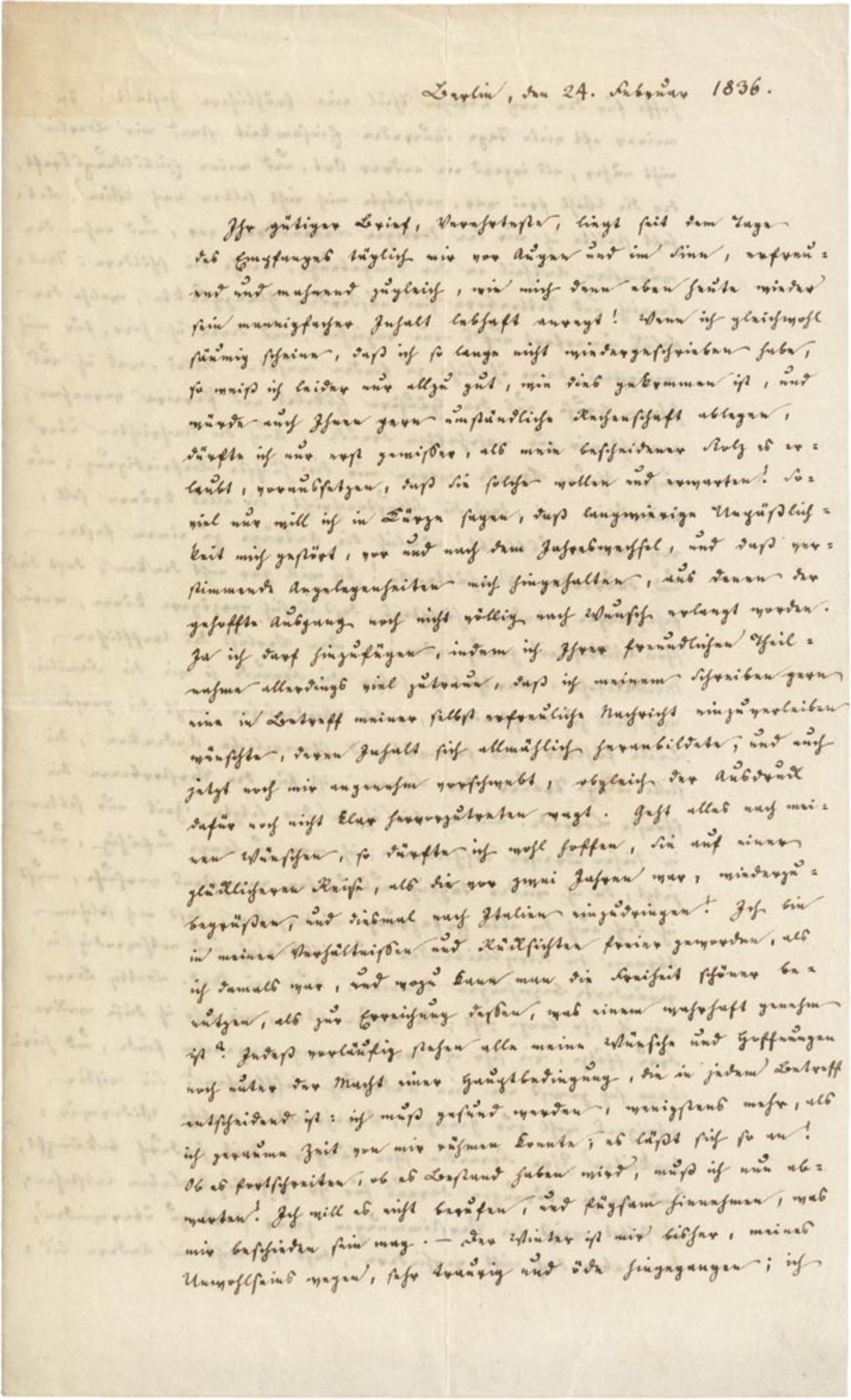 Varnhagen von Ense, Karl August: Brief 1836