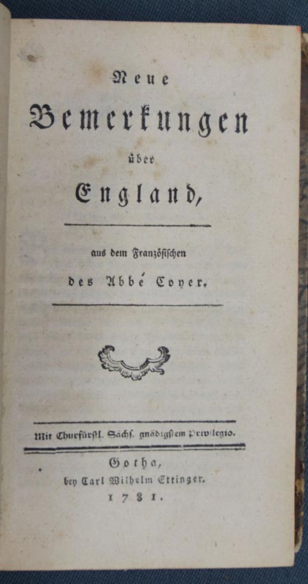 Coyer, Gabriel François: Neue Bemerkungen über England