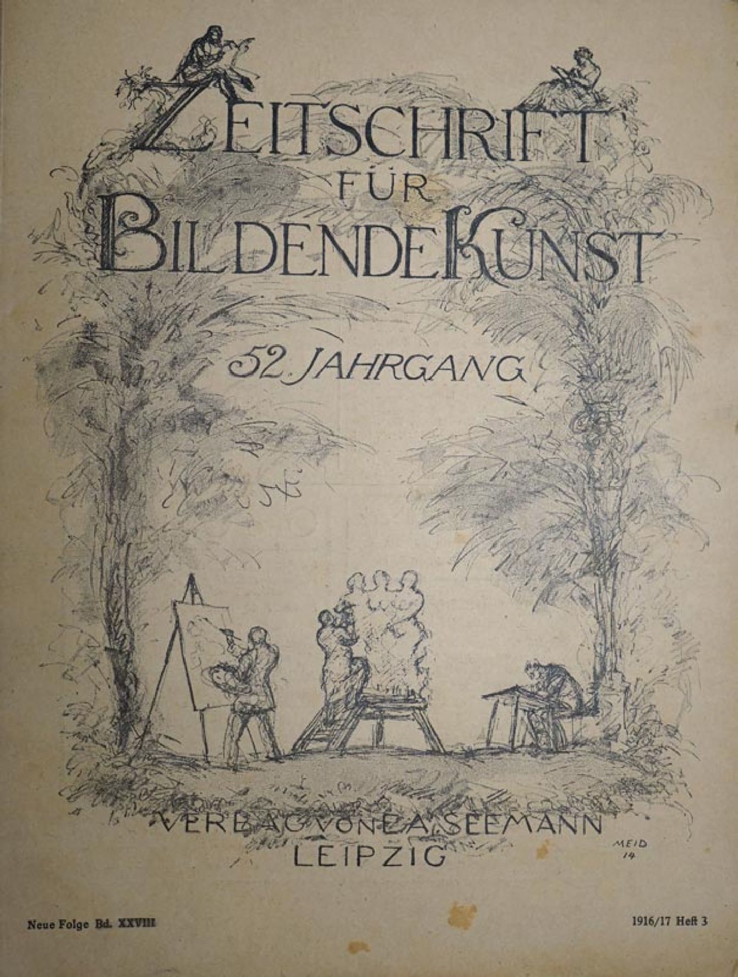 Zeitschrift für bildende Kunst: 4 Hefte