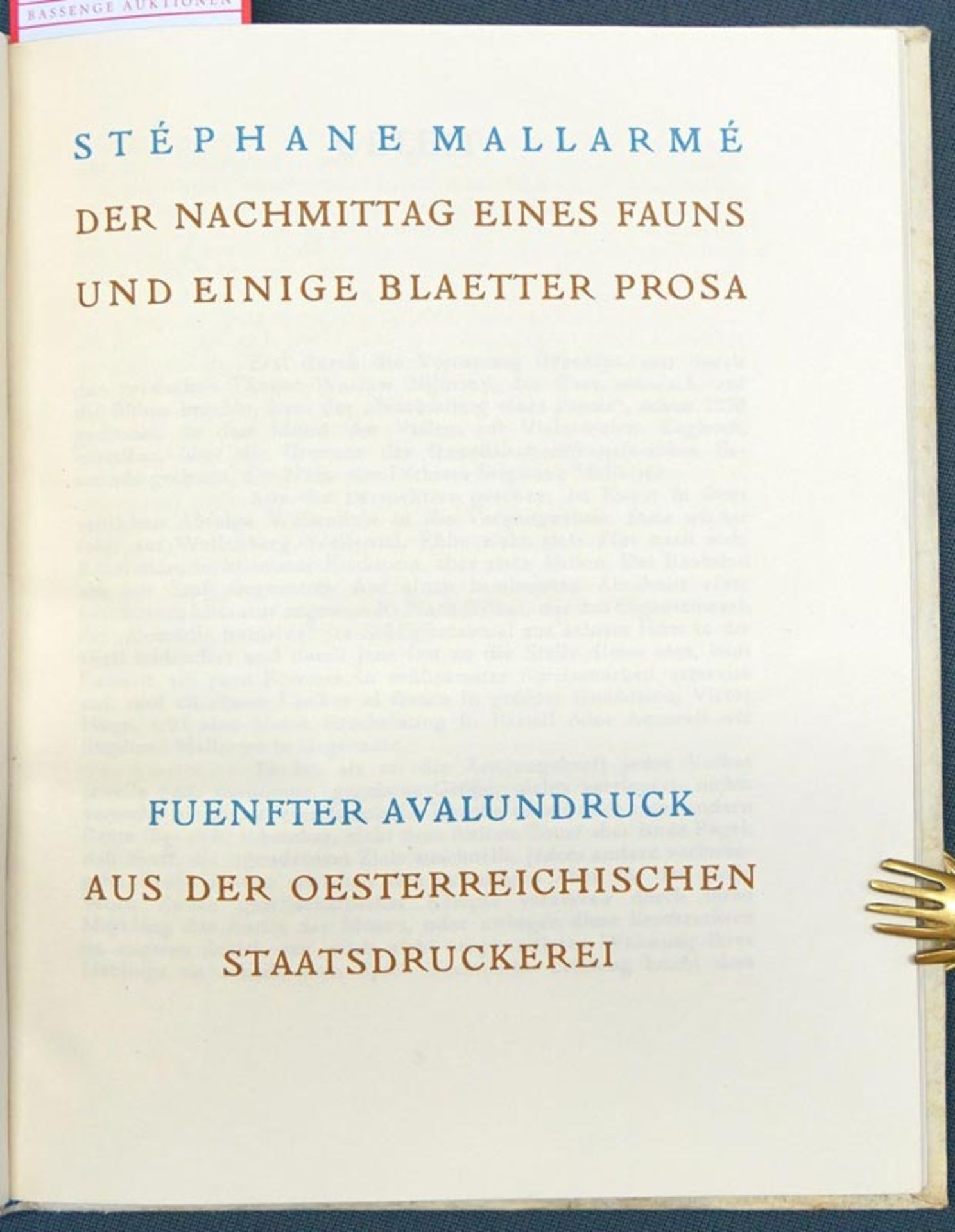 Mallarmé, Stéphane: Der Nachmittag eines Fauns