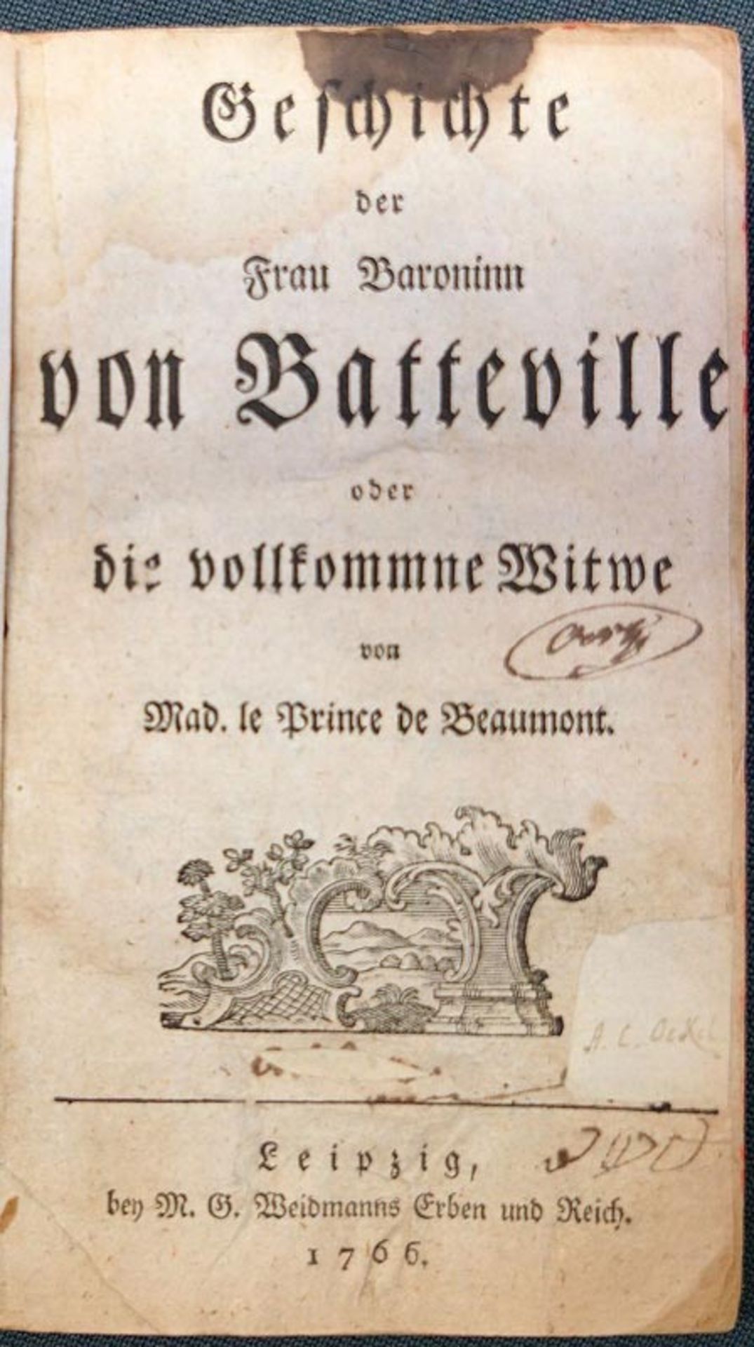 Leprince de Beaumont, Jeanne-Marie: Geschichte der Frau Baroninn von Batteville