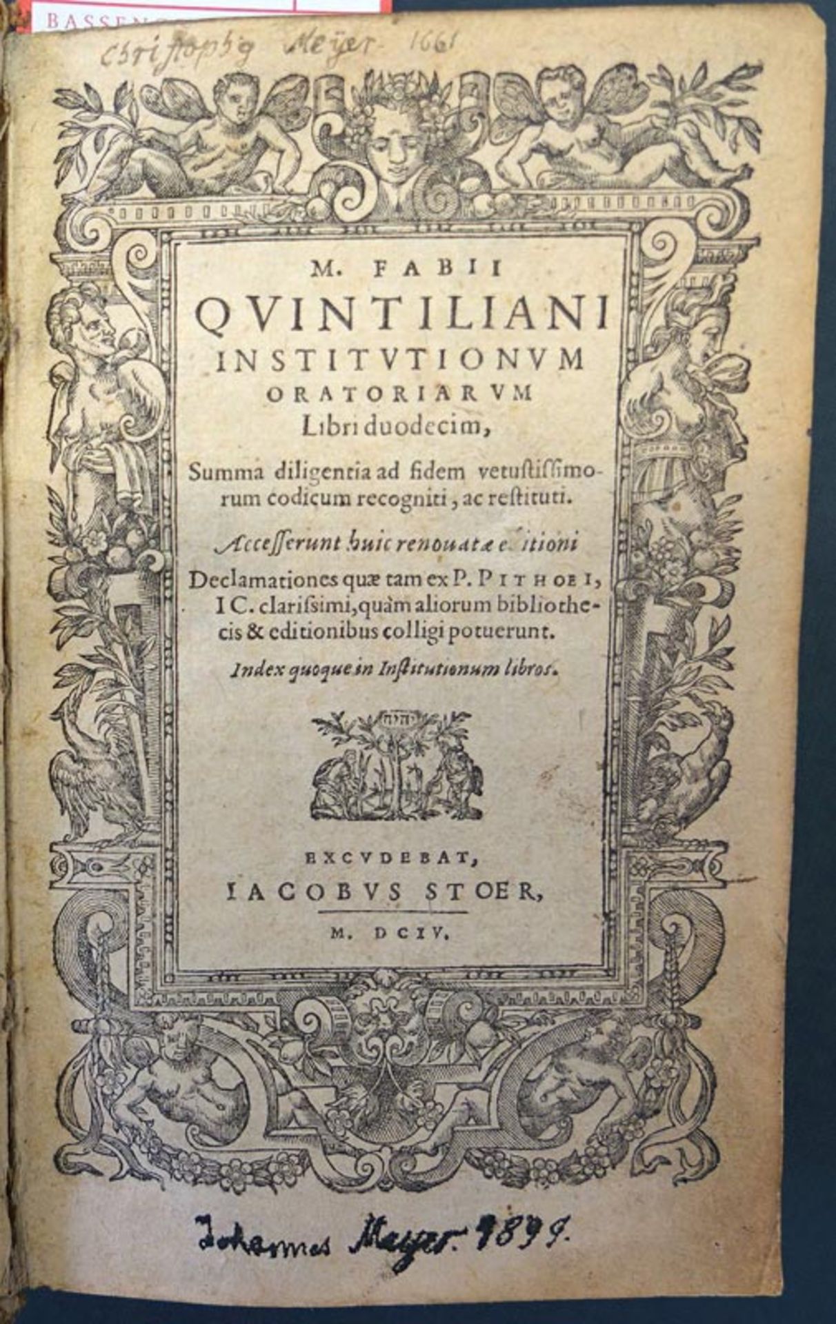 Quintilianus, Marcus Fabius: Institutionum oratoriarum