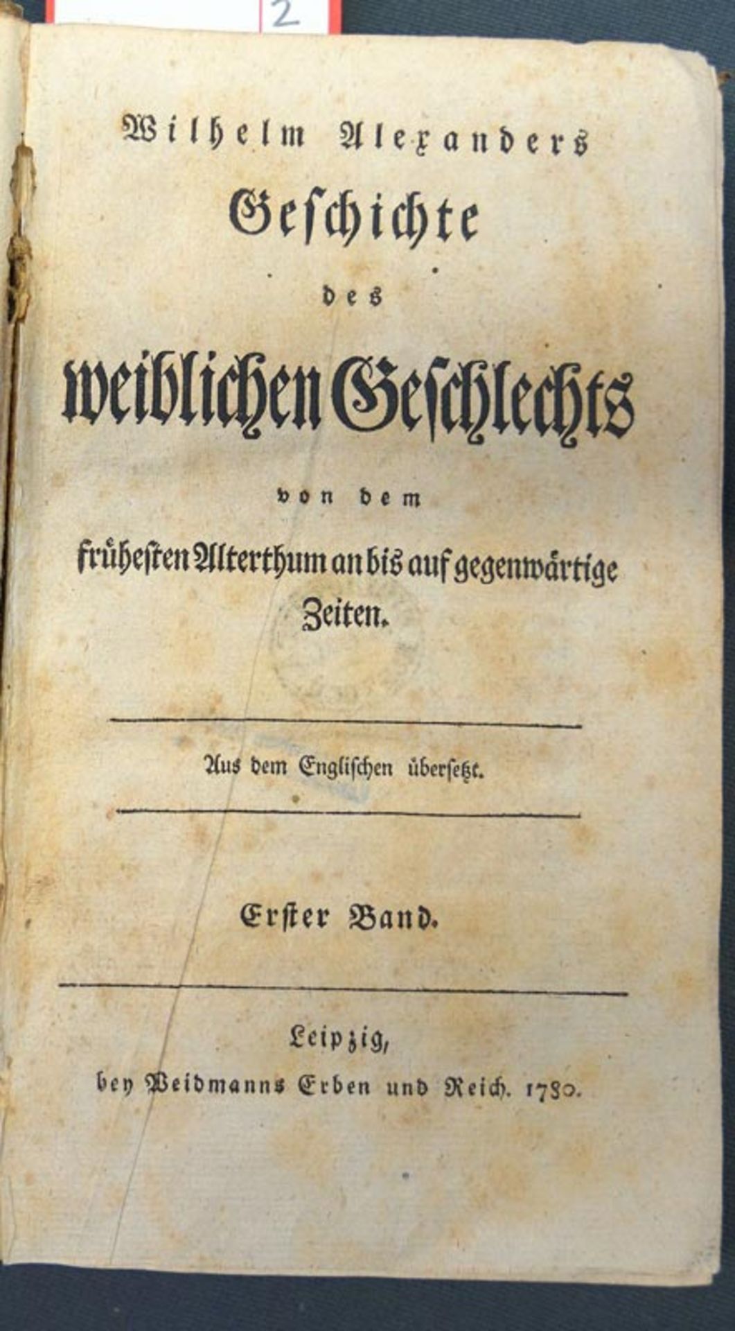 Alexander, Wilhelm: Geschichte des weibl. Geschlechts