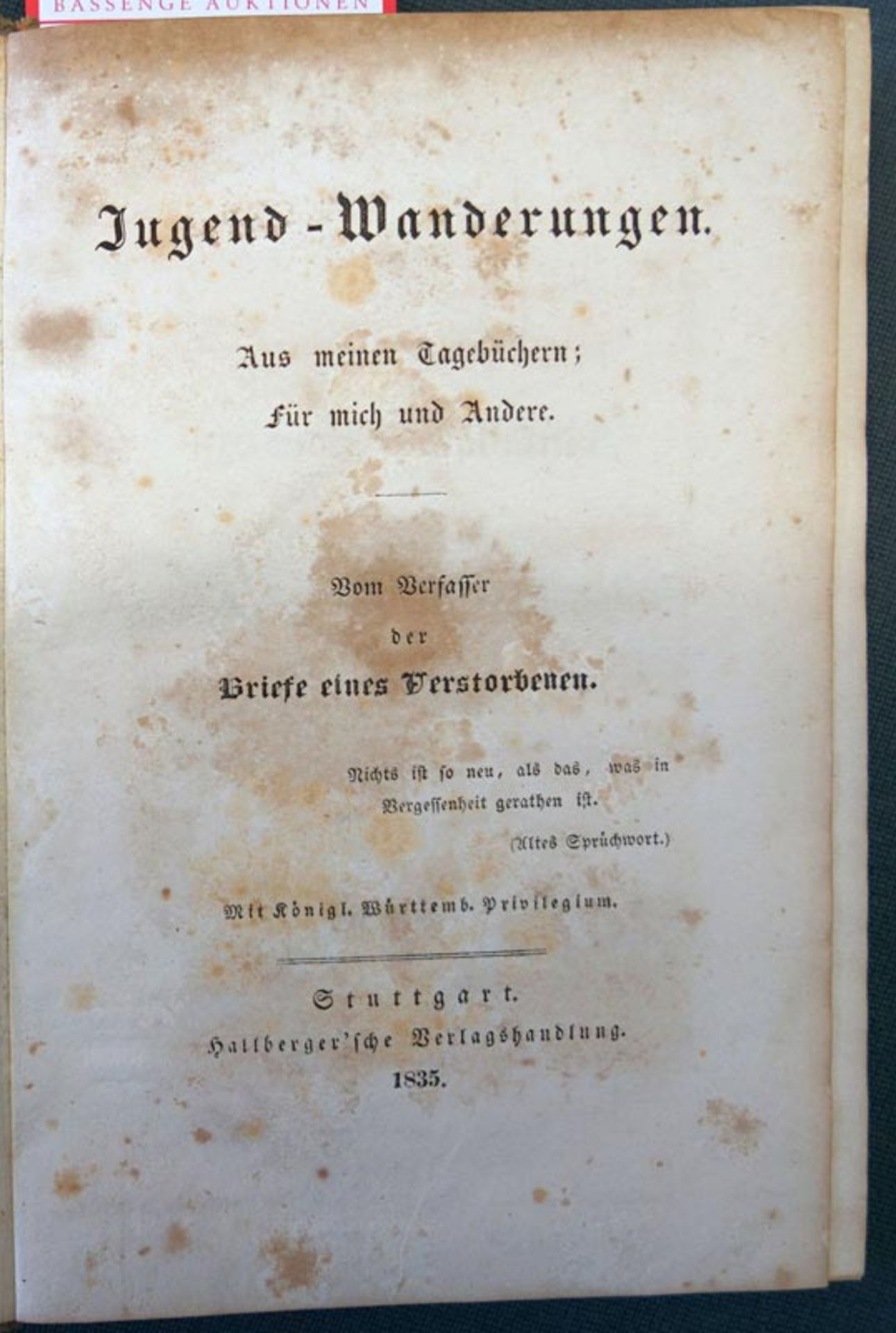 Pückler-Muskau, Hermann von: Jugend-Wanderungen