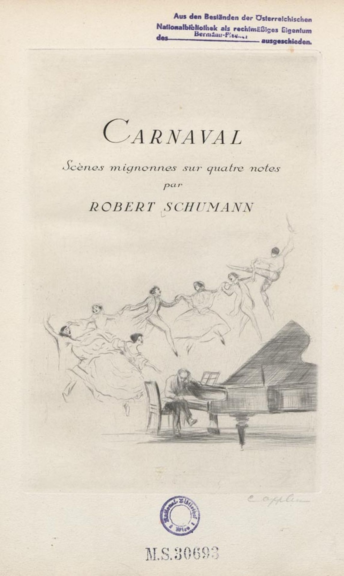 Schumann, Robert und Oppler, Ernst: Carnaval. Scènes mignonnes sur quatre notes. Oppler ill.