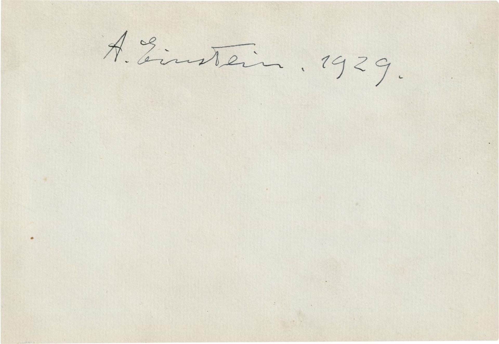 Einstein, Albert: Albumblatt 1929