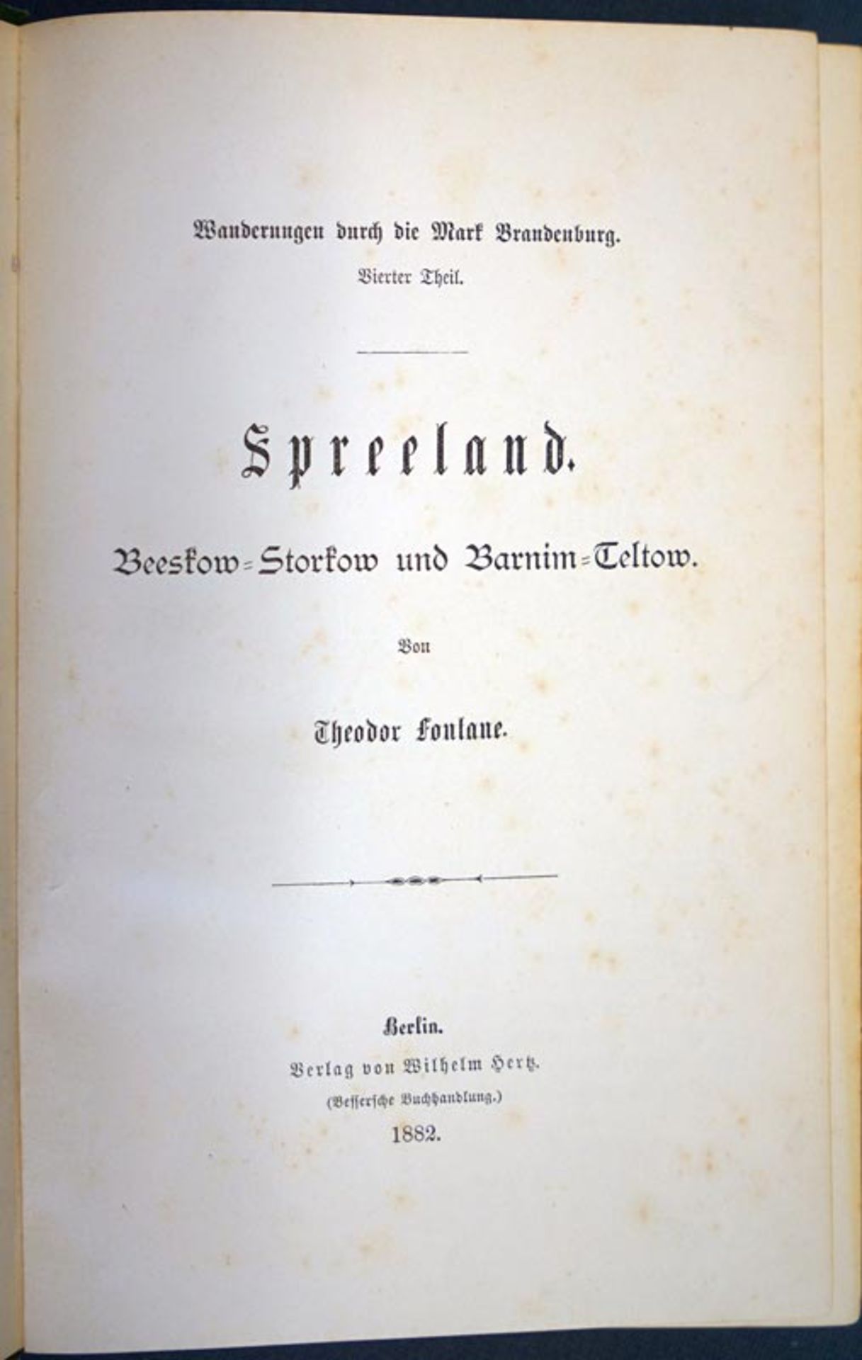 Fontane, Theodor: Spreeland