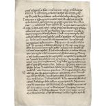 Ambrosius von Mailand: Einzelblatt einer lateinischen Handschrift auf Pergament