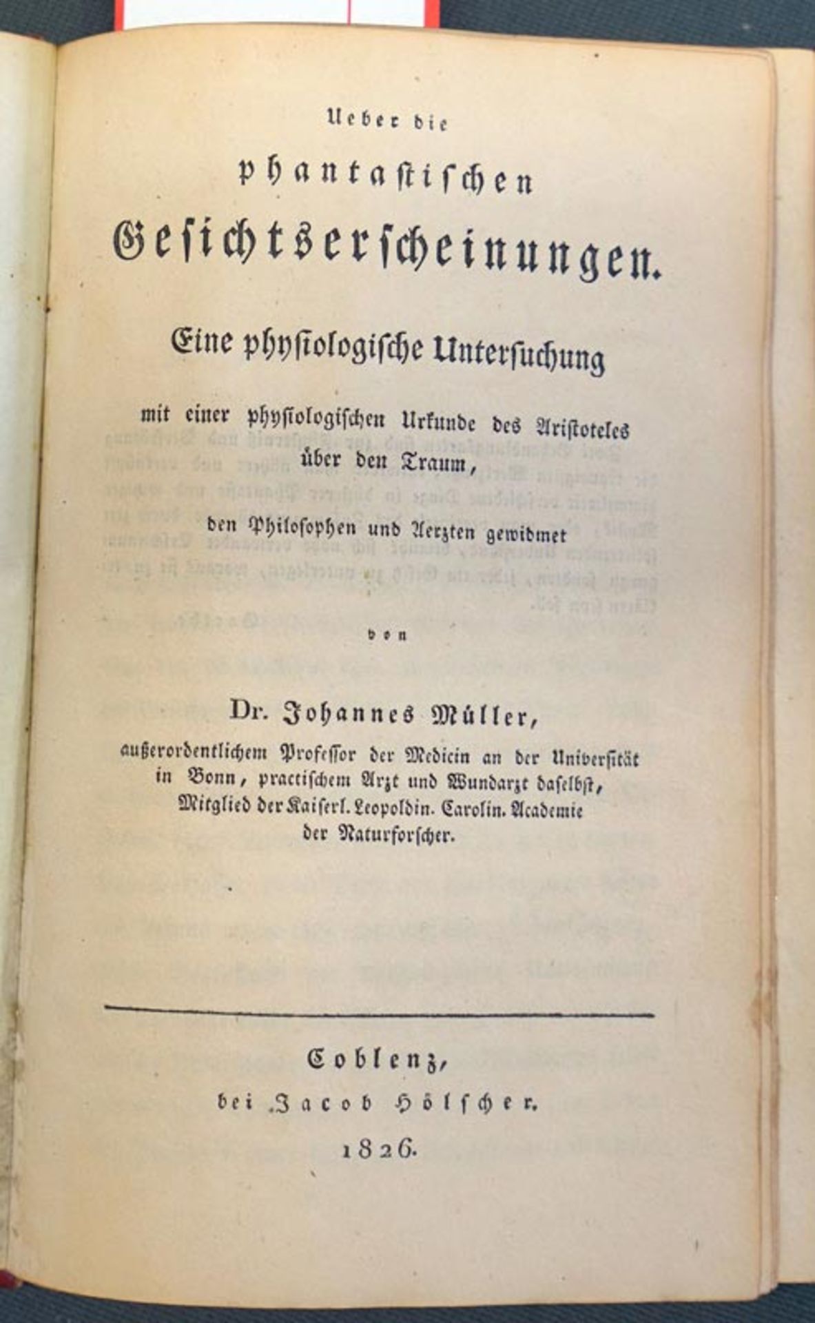 Müller, Johannes: Ueber die phantastischen Gesichtserscheinungen. Eine physiologische Untersuchung