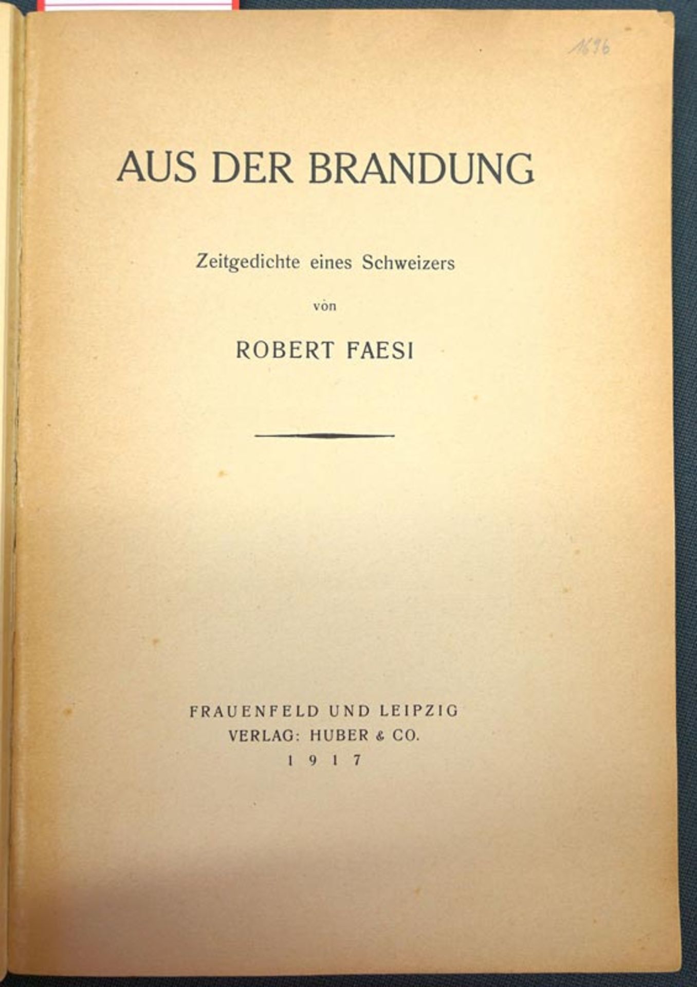 Faesi, Robert: Aus der Brandung