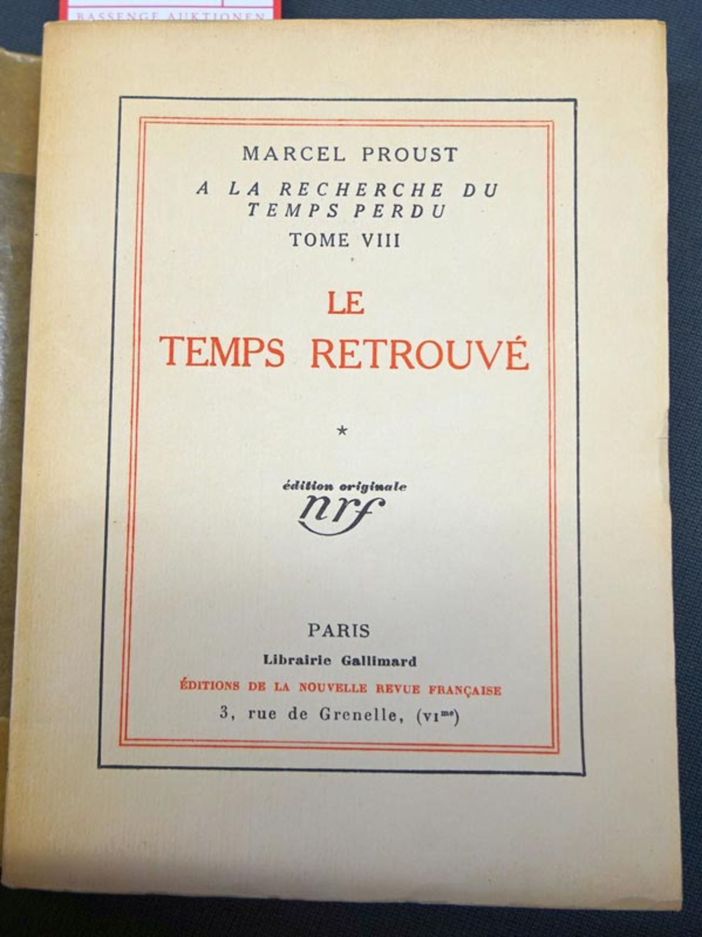 Proust, Marcel: Le temps retrouvé