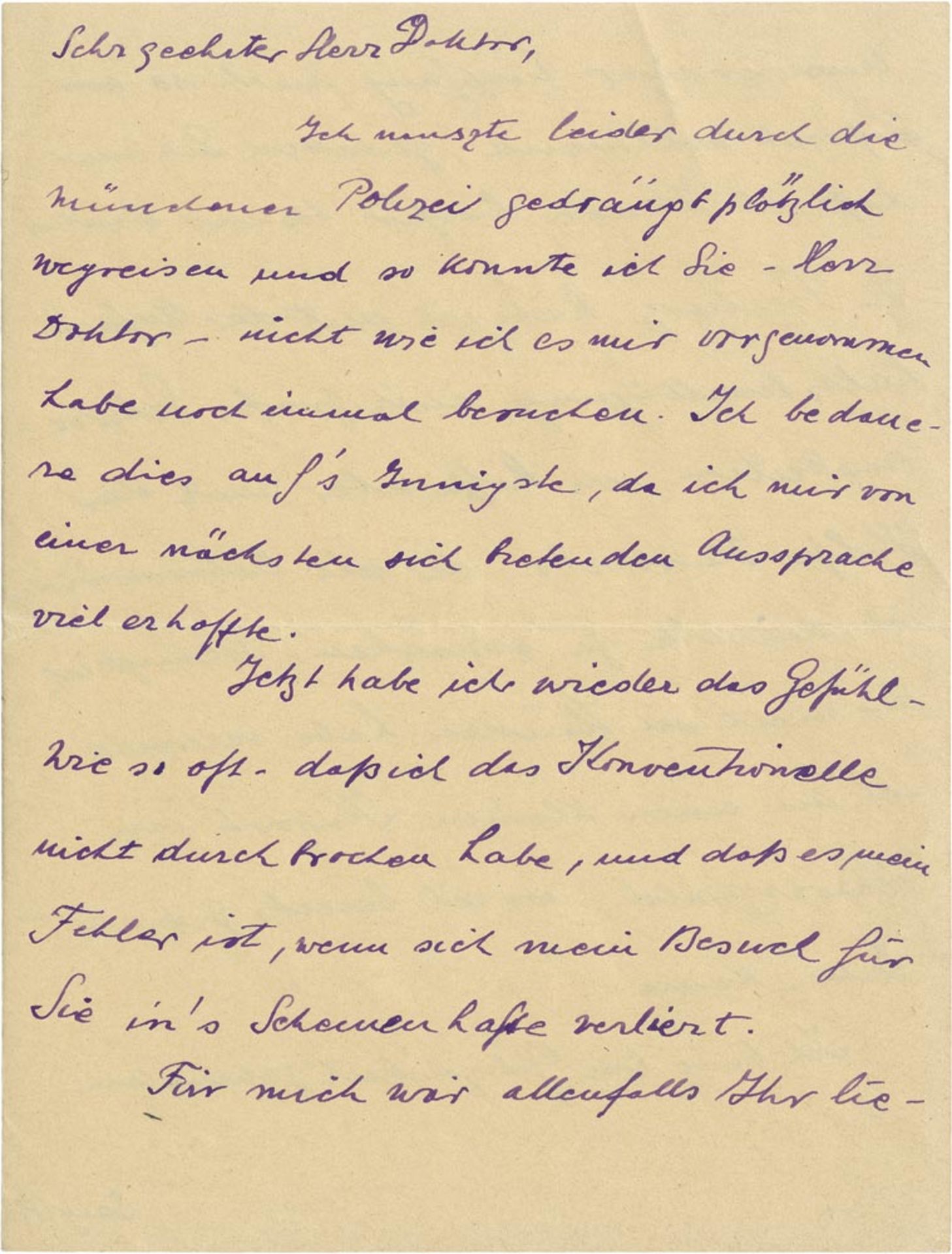 Mannheim, Karl: Brief 1920