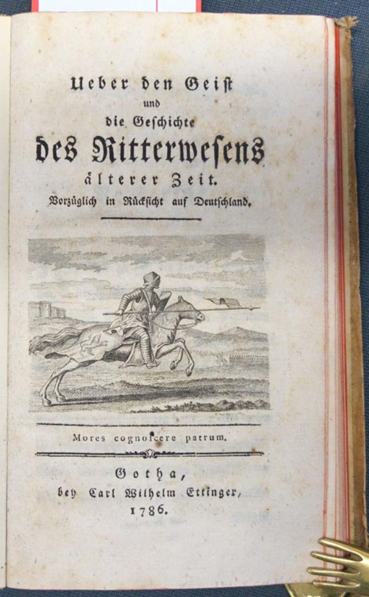 Conz, Carl Philipp: Über den Geist und die Geschichte des Ritterwesens