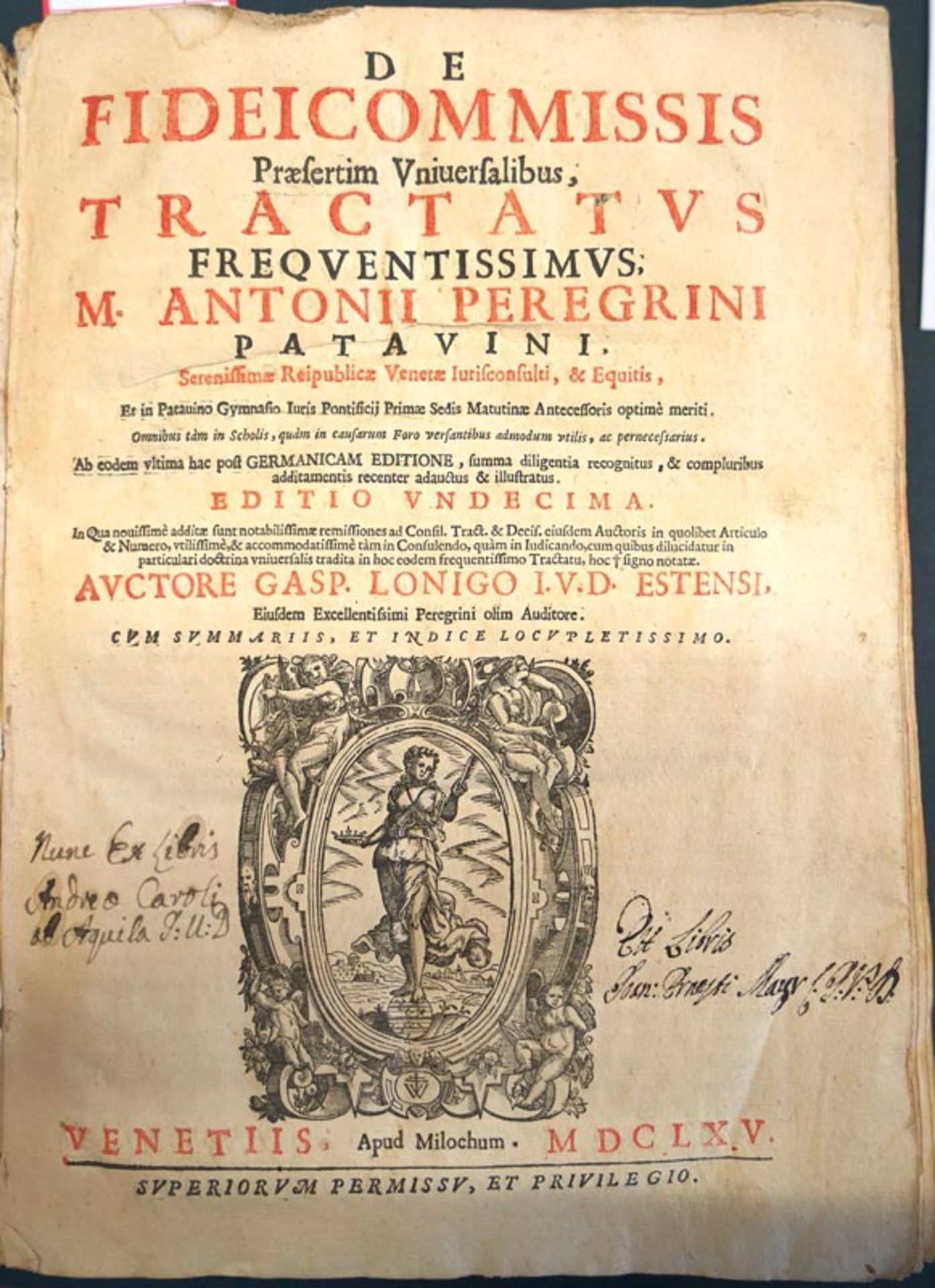 Peregrini, Marco Antonio: De fideicommissis praesertim universalibus, tractactus