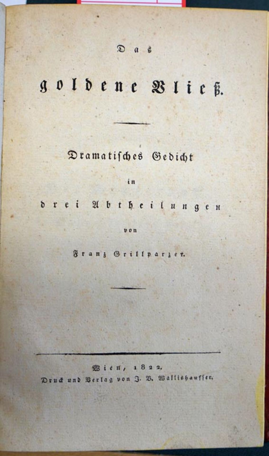 Grillparzer, Franz: Das goldene Vließ