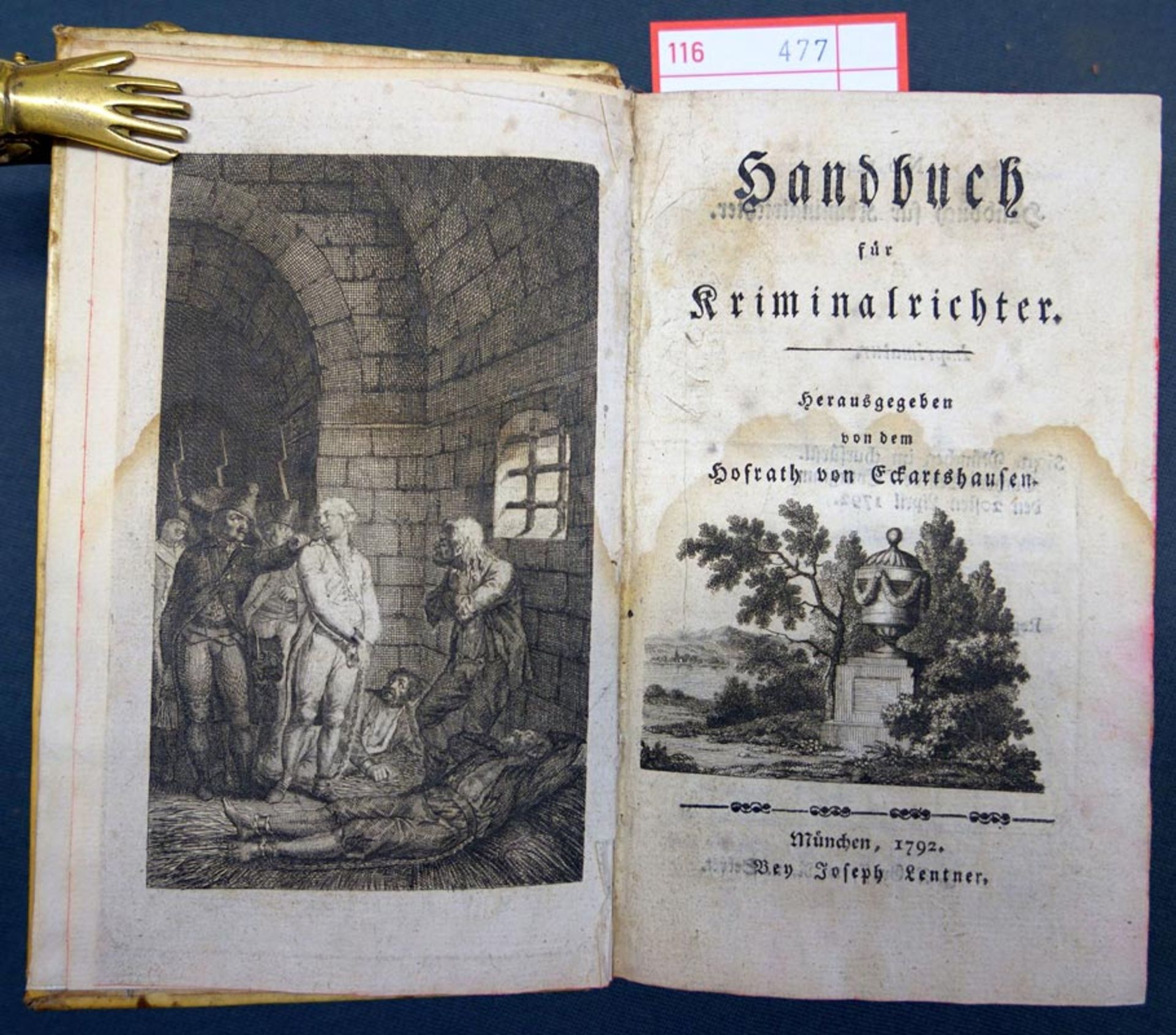 Eckartshausen, Carl von - Hrsg.: Handbuch für Kriminalrichter