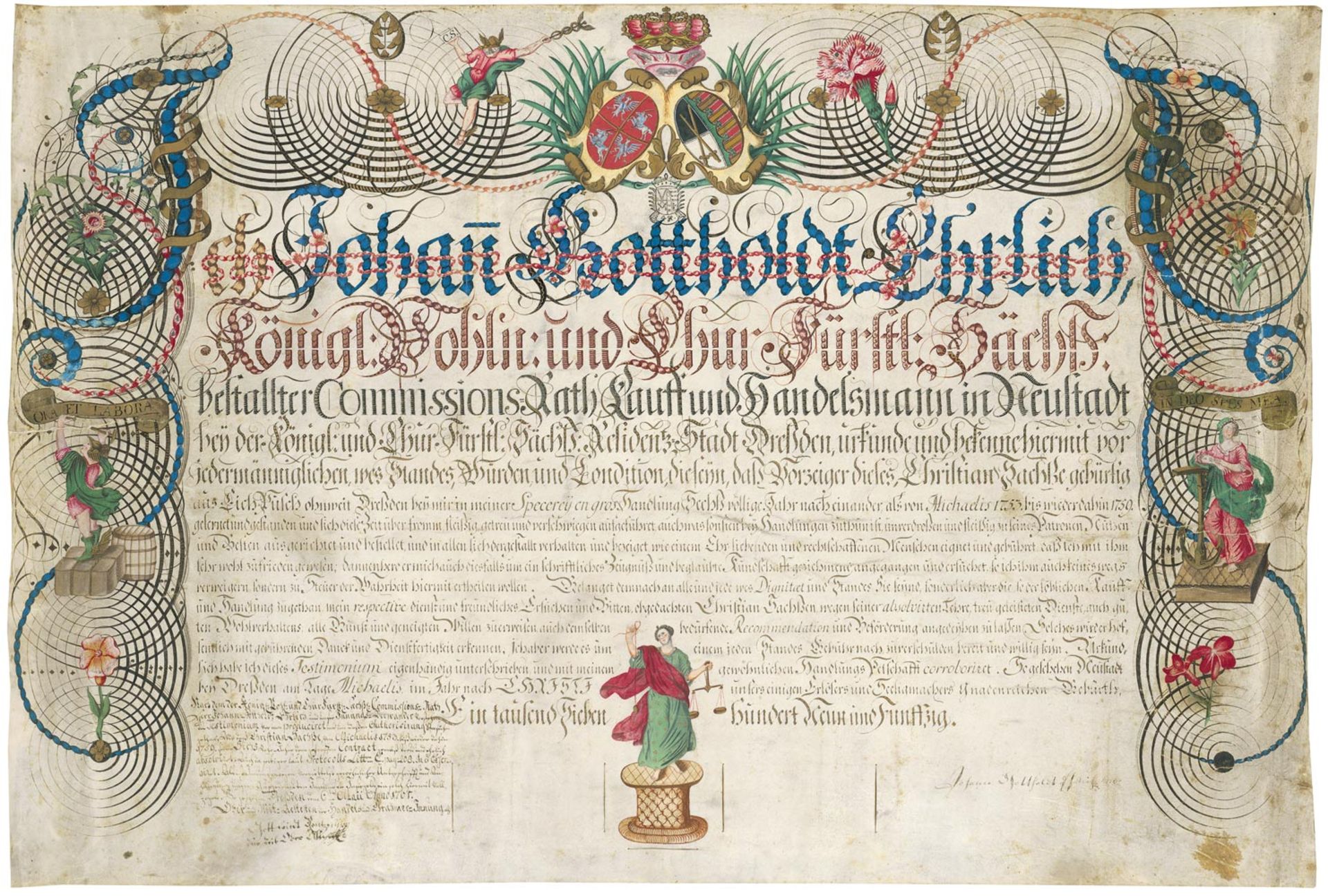 Ehrlich, Johann Gottholdt: 1 Blatt, Imperial-Folio