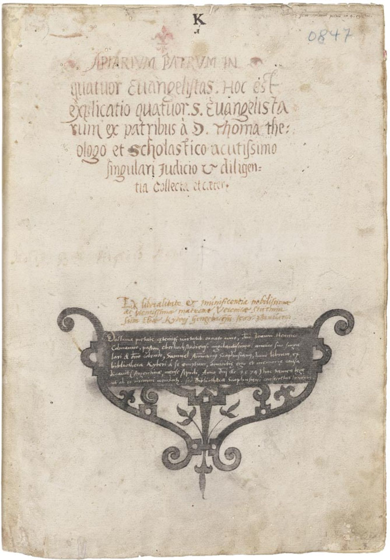 Thomas von Aquin: Catena aurea. Basel, Michael Wenssler, 1476