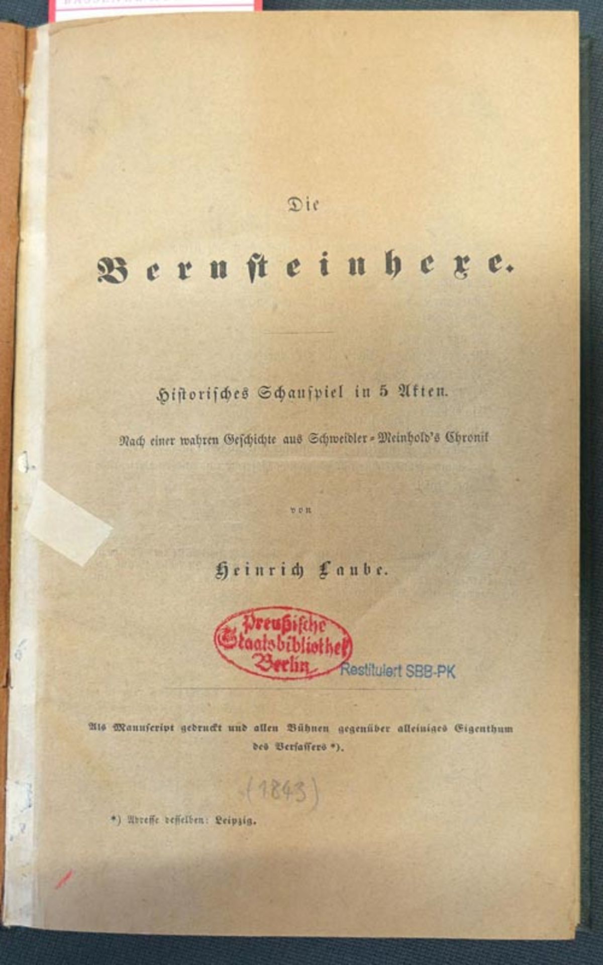 Laube, Heinrich: Die Bernsteinhexe