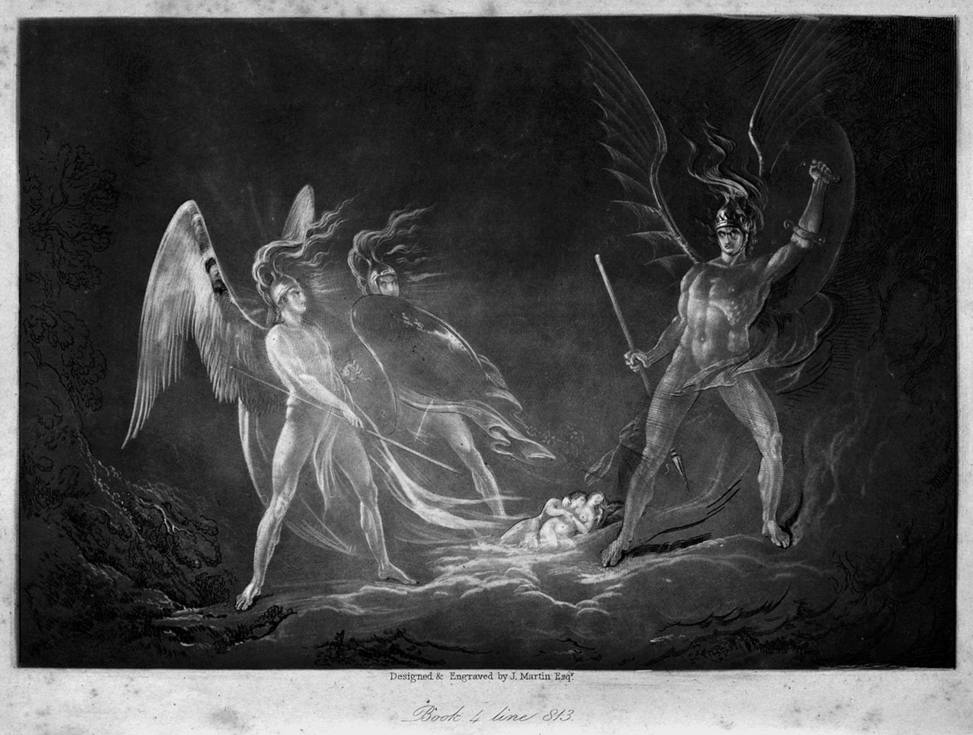 Milton, John und Martin, John - Illustr.: The Paradise Lost. London, Prowett