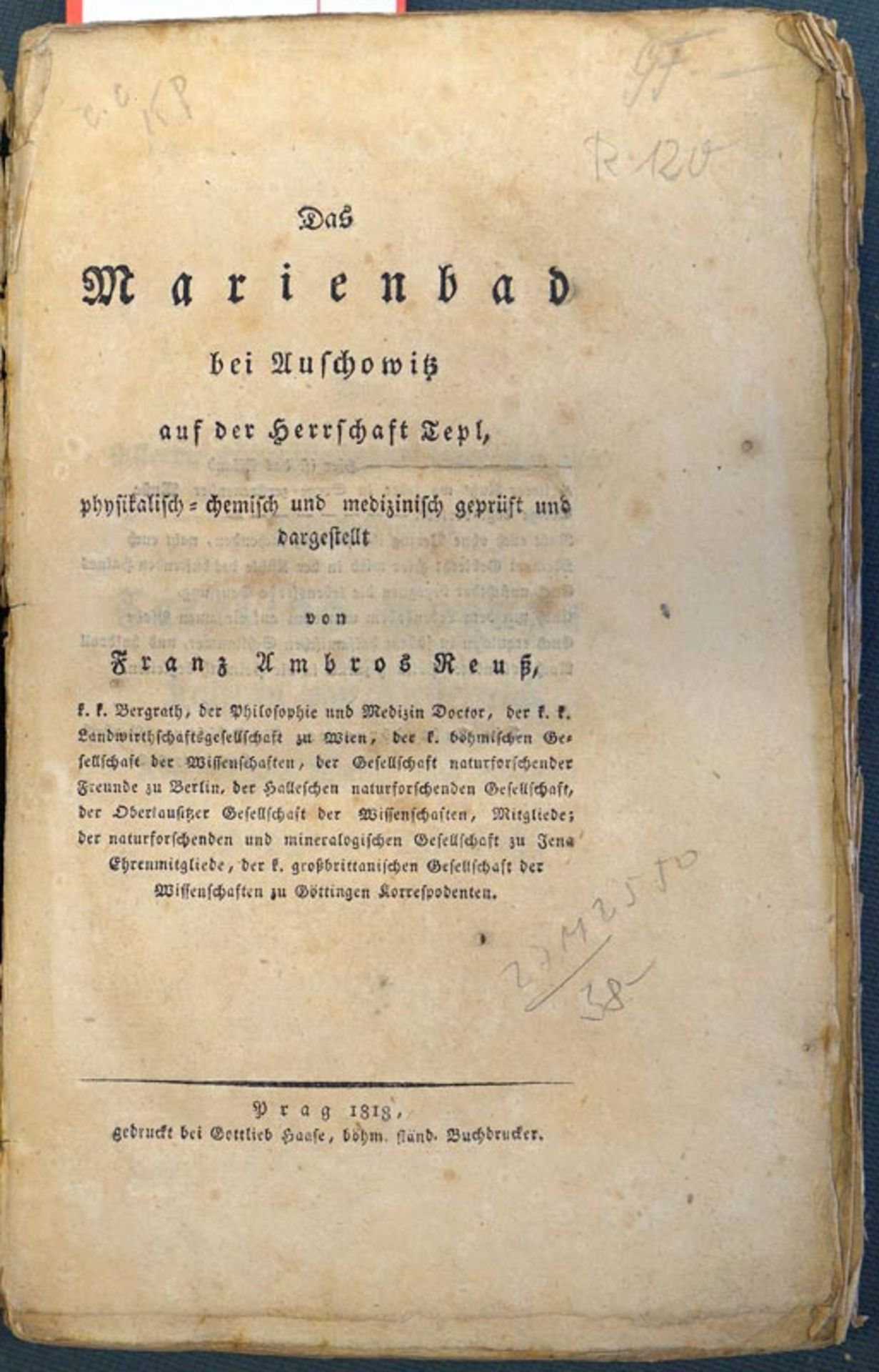 Reuß, Franz Ambros: Das Marienbad bei Auschowitz