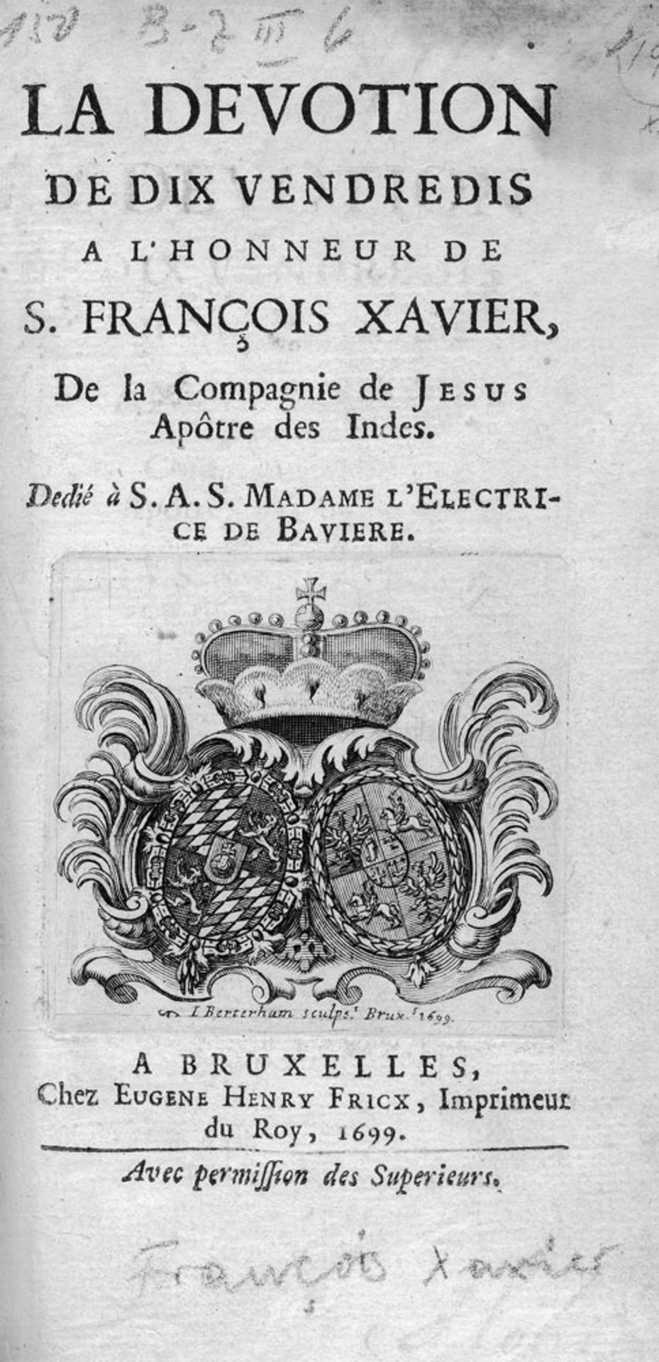 Smackers, Théodore: La dévotion de dix vendredis à l'honneur de S. François Xavier