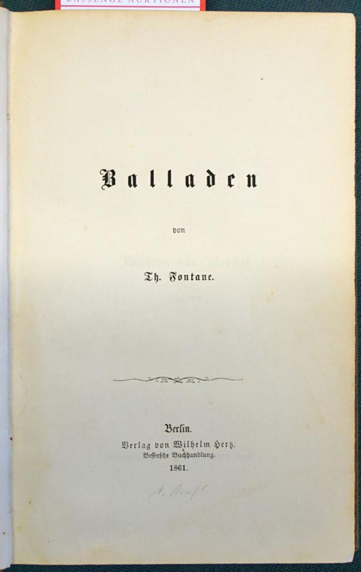 Fontane, Theodor: Balladen
