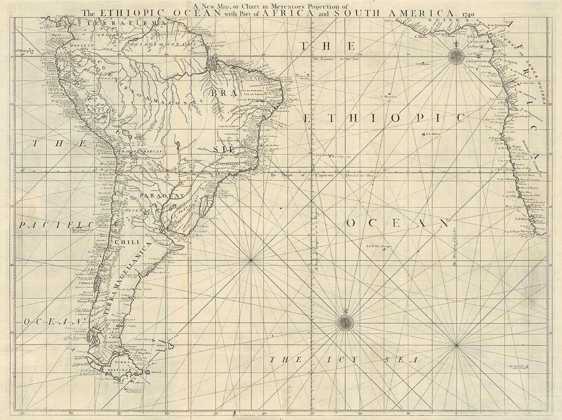 Herbert, William: A New Map or Chart in Mercators Projection of the Ethiopic Ocean