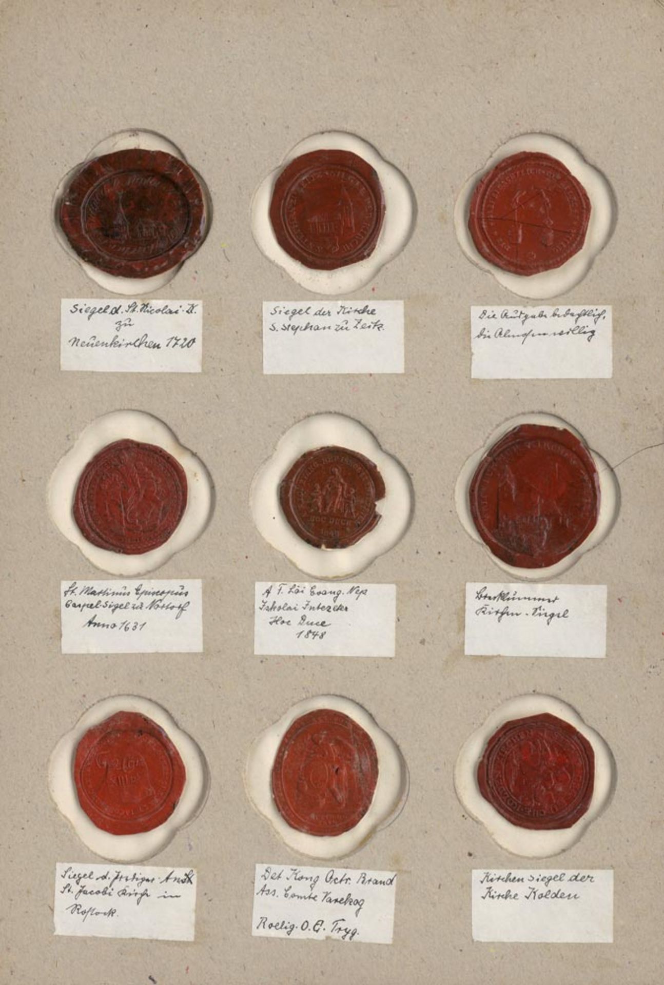 Siegelsammlung: mit 1679 Lacksiegeln und 60 Papiersiegeln