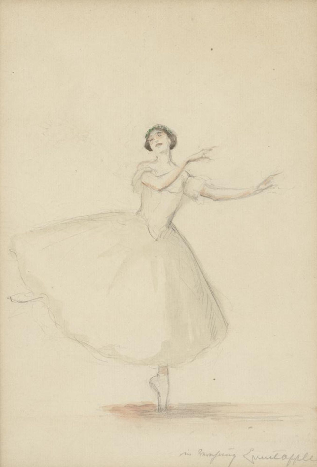 Oppler, Ernst und Karsawina, Tamara: Karsavina in "La Sylphide".