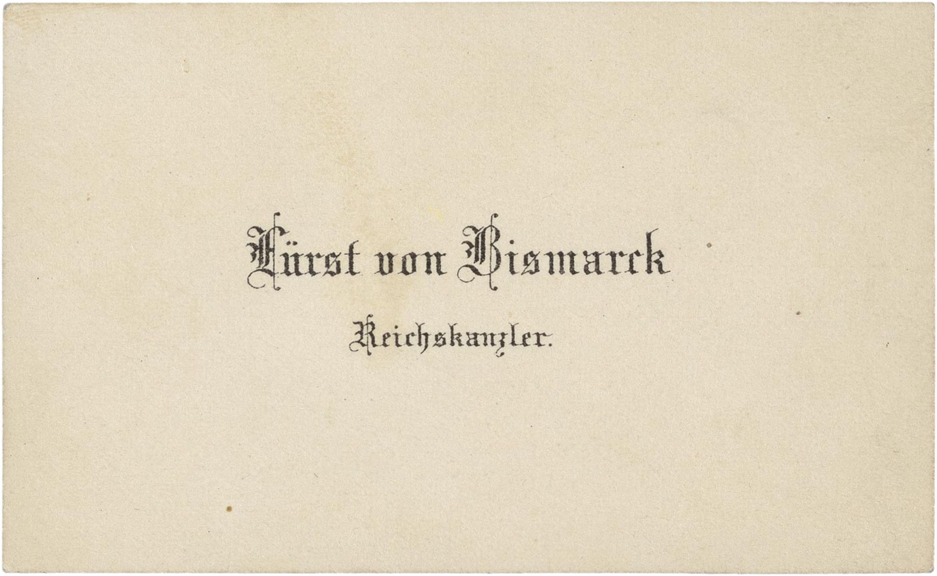 Bismarck, Otto Fürst von: Brief 1873 an Moritz Busch