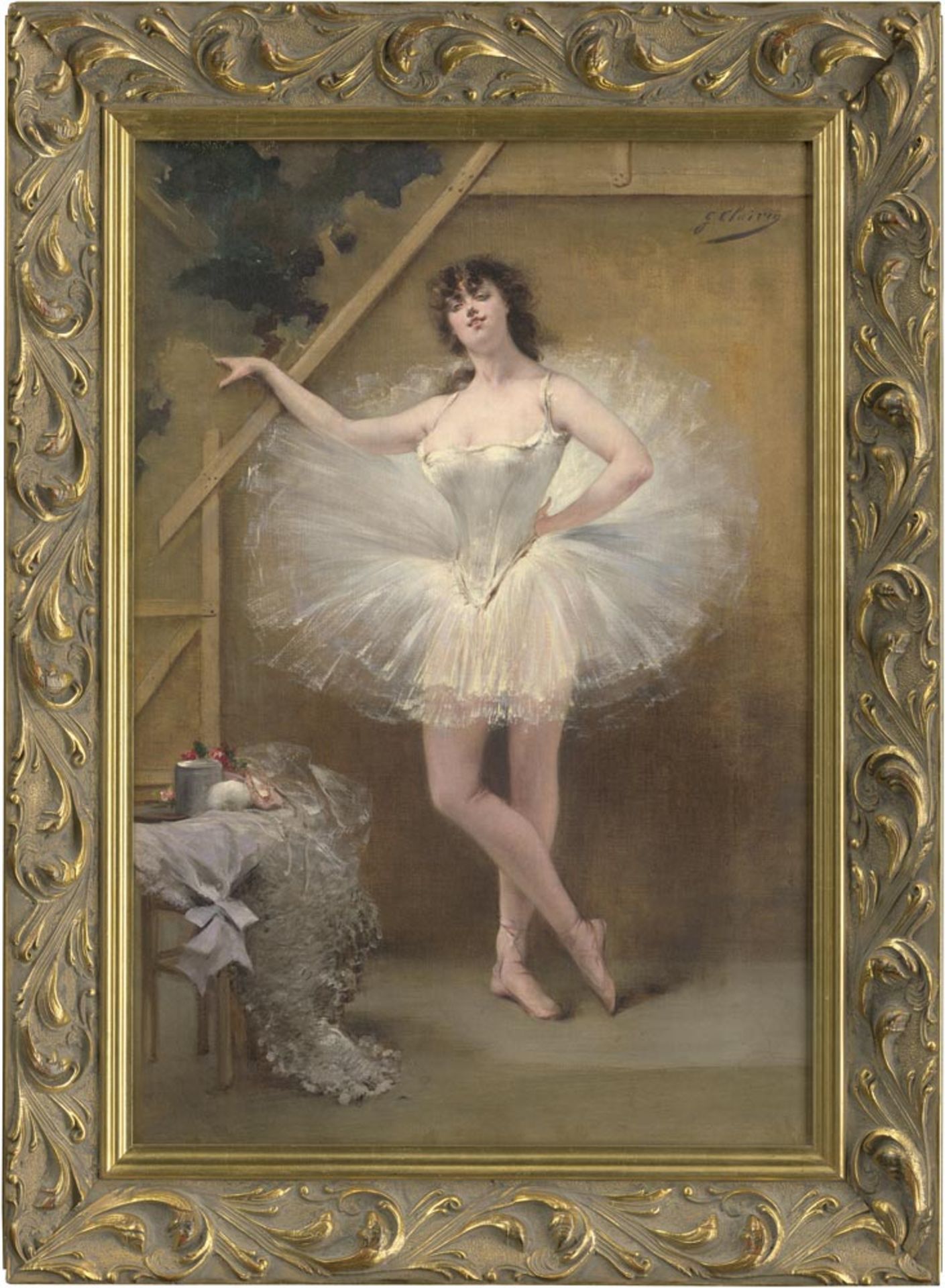 Clairin, Georges und Zucchi, Virginia: Die Tänzerin Virginia Zucchi. Öl auf Leinwand, oben rechtes